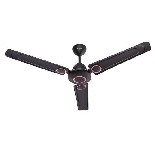Image of Candes Spiral Ceiling Fans for Home 1200mm / 48 inch | BEE 3 Star Rated, High Air Delivery, Noiseless & Energy Efficient | 1+1 Years Warranty | Coffee Brown