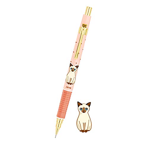 Java JN Naong Kitty Cat Stationery 0.5Mm Gold Mechanical Pencil 1Pc : 4 Colors cover