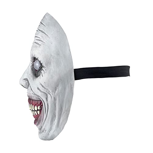 Scary Halloween Mask Smiling Demons Horror Mask Scariest Creepy White Mask With Eye For Evil Cosplay #TOP3