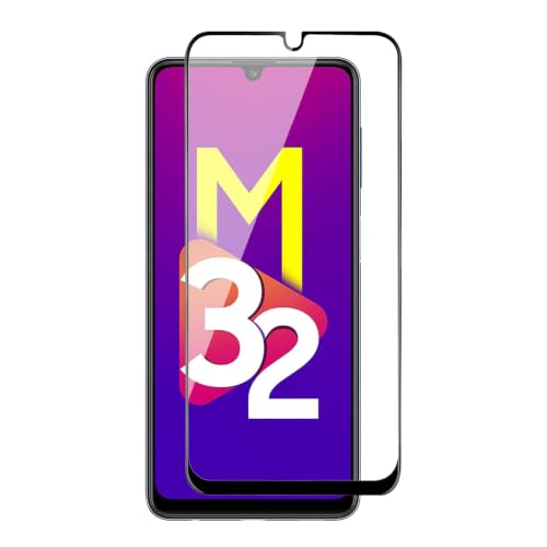 Image of Military-Grade Tempered Glass Screen Protector Compatible for Samsung Galaxy M32 4G with Edge to Edge Coverage and Easy Self Installation kit (Samsung Galaxy M32 4G)