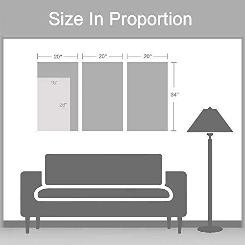 Artistic Path Abstract Artwork Landscape Wall Art: Blooming Lonely Beautiful Autumn Tree Prints On Wrapped Canvas Set (Overall 60" W X 34" H,Multi-Sized) #TOP6