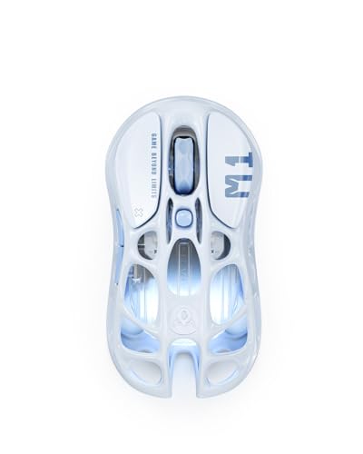 GravaStar Mercury M1 Pro Mouse Gaming Wireless, Magnesio, Blu Ghiaccio