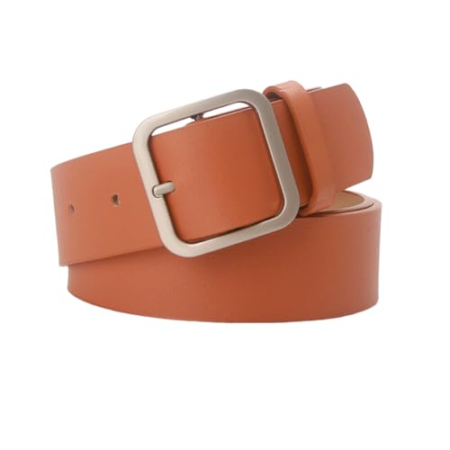 Women Leather Belts, Leather Belt for Jeans Pants Dresses, Ladies Belt Square Buckle Waist Belt for Women, Metal Buckle
