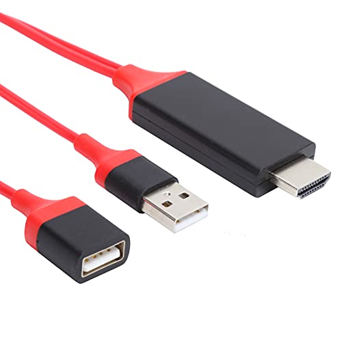 Cable USB a HDMI de 1080p adaptador rojo para movil iOS y Android