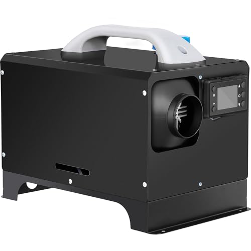 Calentador de aire diésel de 8 kW, calentador de camión todo en uno de 12 V, control remoto, calentador de estacionamiento con LCD negro, calentador diésel de calentamiento rápido para camión, barco,