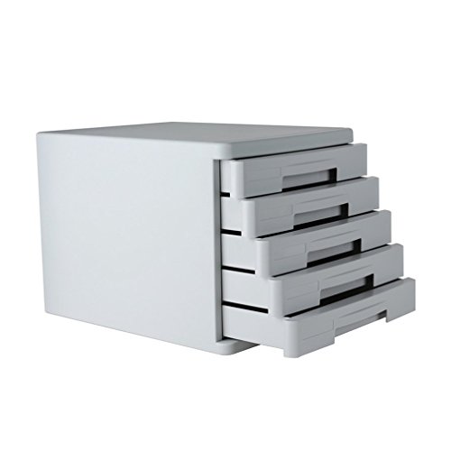 WAOBE-Desktop-File-Cabinet-5-Drawer-Mini-Desk-File-Organizer-Cabinet-Organizer-Great-For-Filing-Organizing-Paper-Documents-Tools-Kids-Craft-SuppliesGray