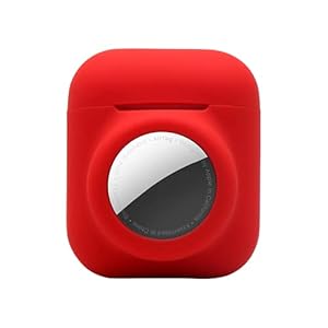 LUOWAN Hoesje voor Airpods 1 & 2, 2 in 1 siliconen hoesje voor AirTags Cover voor AirPods 1 2, oortelefoons verlies…