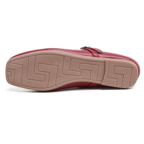 Image of LUXINYU Women's Slip on Flats,Classy Round Toe Solid Classic Mary Jane Ballet Dance Shoes Soft Comfortable PU Flat Shoes