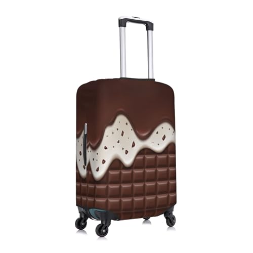 Elastic Travel Luggage Cover Printed Realistic Chocolate Cream Double-Sided Suitcase Protector Bag,Dust-Proof Cratch-Resistant Durable Suitcase Sleeve For Kid Adult,Medium3