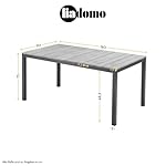 Gartentisch Scalea Teakholz & Aluminium Anthrazit