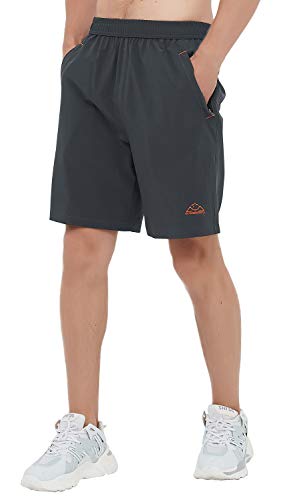 Rdruko Men's Quick Dry Hiking Shorts Lightweight Running Gym Outdoor Active Shorts with Zipper Pockets3