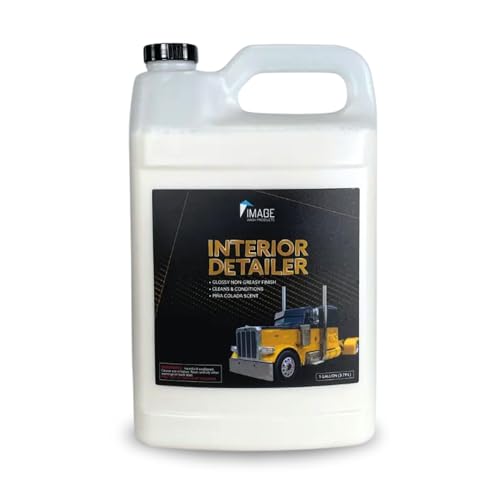 Image Wash Products Interior Detailer & Protectant for Vinyl, Rubber, Plastics, Tires and Leather – Cleans and Conditions - Non Greasy High Gloss Finish - Piña Colada Scented - 1 Gallon