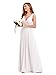 Produktbild Ever-Pretty Damen Abendkleid A-Linie V-Ausschnitt Ärmellos Chiffon Hohe Taille Weiß 38