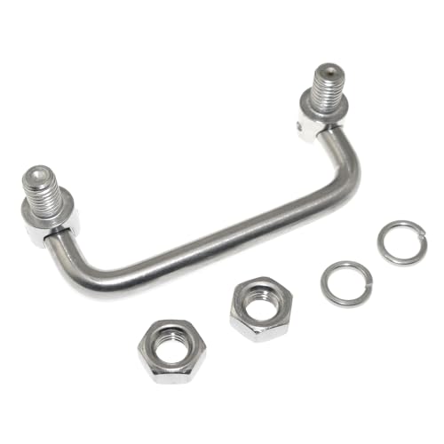 Image of 304 Stainless Steel U-Shaped Folding Metal Cabinet Handle Hole 90mm /3.5in Folding Handle Tool Box Handle