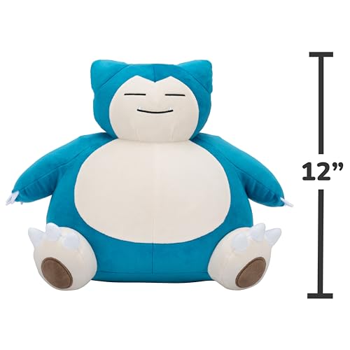 Pokemon Peluche Ronflex - Peluche Suave de 30 cm con Detalles auténticos