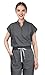 Eadflie Scrub Tops for Women - [Dark Grey/L], Stretchy Loose Fit Sleeveless Scrub Top, Large Pocket Women's Medical Scrub Tops, Comfortable Scrub Shirts for Women