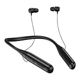 ZXQ Neckband Bluetooth Headphones,100 Hours Long Playtime Wireless Earphone, Around The Neck Wireless Earbuds,Waterproof Sweatproof for Sport Over Neck Magnetic Ear Buds Headset(Black)