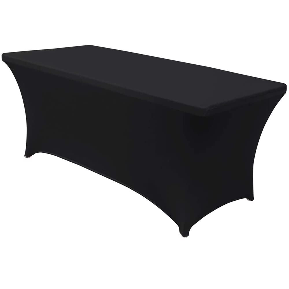 Namvo Stretch Tafelkleed, 2,44 m Rechthoekig Spandex Diner Tafelkleed Vierwegs Strak Aansluitend Elastische Stretch Tafelhoes Tafelblad Protector voor Vouwtafel Bruiloft Bar Banket Party