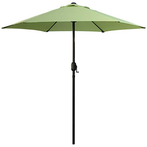 Sunset Vista Designssunset Vista Designs 300001 G Round Outdoor Market Patio Umbrella With Push Button Tilt And Crank Lift 7 5 Feet Green Dailymail