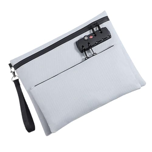 Cartera de seguridad con cerradura, bolsillo con cremallera | Para caja registradora, uso moderno, asegurado para pasaportes, mujeres, necesidades de emergencia, banco, viajes y organización diaria
