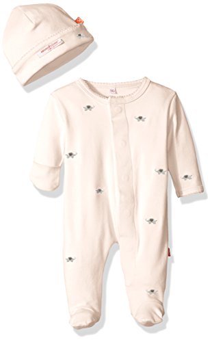 Image of Magnificent Baby Unisex Baby Magnetic Embroidered Footie and Hat Set