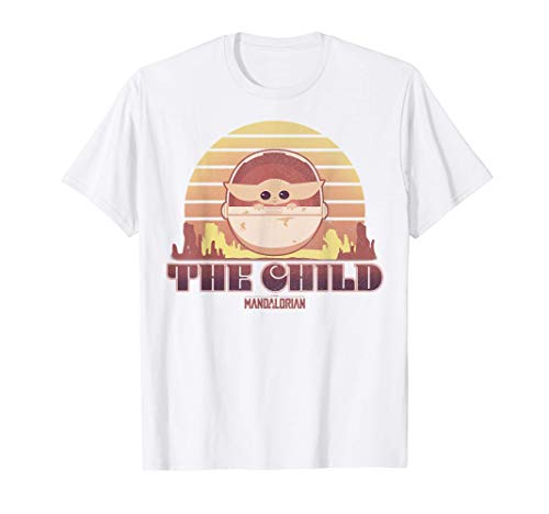 Star Wars The Mandalorian The Child Retro Line Portrait T-Shirt