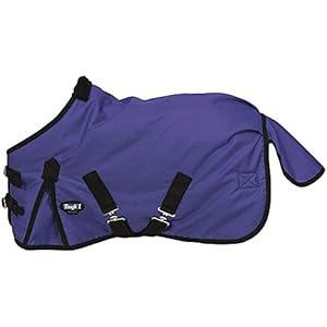 Horse Turnout Blanket Sun Protection Windproof Waterproof Horse Turnout Rug (Purple 50)