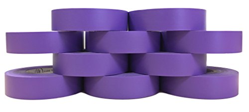 Image of TradeGear Purple 10 Pack - UL Listed Colored Electrical Tape, 60 ft x 3 /4 in, 600V, Flame Retardant, Waterproof, Rubber Adhesive - Phase Marking, Wire ID, Automotive