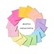 MIUTME (16 Pads) Haftnotizen,Sticky Notes, Klebezettel Einfach zu Schreiben und Aufzukleben,Geeignet für Zuhause, Schule und Büro(75×75 mm,8 Farbens)