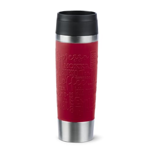 Emsa N20222 Travel Mug Classic Isolierbecher 0,5 Liter, neuer Komfort-Schraubverschluss, Edelstahl, 6h heiß und 12h kalt, 100% dicht… – Ansicht 1