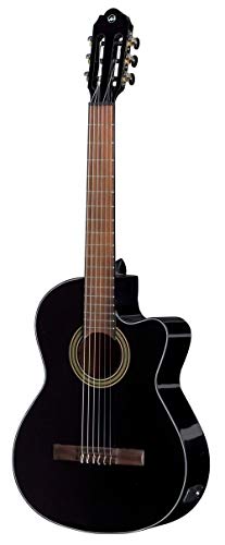 Guitare classique électro-acoustique GEWA Basic Plus 4/4 noire slim