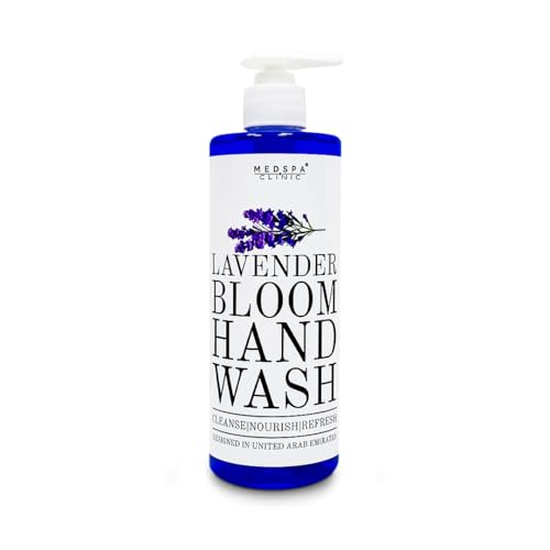 MEDSPACLINIC Jabón de manos lavanda, limpieza refrescante, diseñado en EAU, con bomba