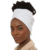 Picture of Olivia Sylx Scarf for Black Women - Head Scarf for Women's Hair - African Headwrap, Hair Bandana, Headscarf - Head Coverings, Wraps - Soft & Stretchy Jersey Scarfs