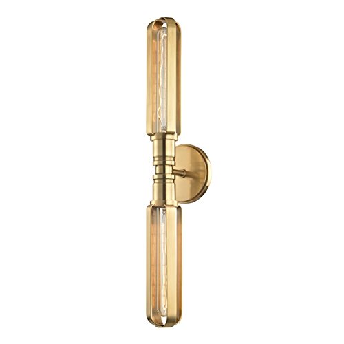 Hudson Valley LightingRed Hook - Two Light Wall Sconce - 4.75 Inches Wide by 23.75 Inches High-Aged Brass Finish
