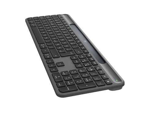 Logitech Signature Slim Solar+ K980 for Business Clavier full size sans fil Bluetooth LE USB C QWERTZ Allemand commutateur : interrupteurs en ciseaux - vue 2