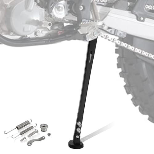 USTPO Motorcycle Kickstand Adjustable Foot Side Kick Stand for 150 200 250 300 350 400 450 500 505 530 EXC XC XCW XCF XCFW EXCF EXCR XCRW 2024 Supermoto Enduro Motocross Black