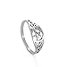 Dreamtimes Irish Knot Celtics Star Ring für Frauen Supernatural Pentagramm Wicca Amulett Paar Ringe Hamsa Fatima Handring Vintage Religion Amulett Stahl Schmuck (keltischer Knoten, 20MM)
