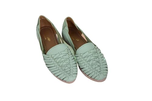 Image of Macarena Collection Leather Sandals for Women | Handmade Mexican Huarache | Woven Slip-On Shoes with Cushioned Insole | Artisan Crafted Genuine Leather