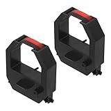 SAFIGLE 2 Stück Farbband für Zeiterfassungsgerät Kompatibel für Digitale Stechuhren Langlebiges Ersatzband für Stempelkarten Einfache Installation Allgemein Einsetzbar für Büro