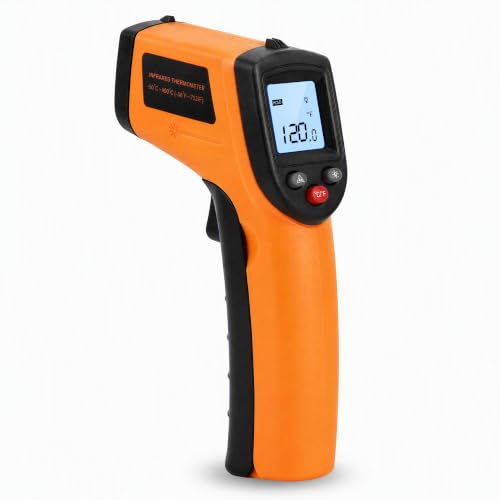 Image of Digital Infrared Thermometer Gun for Cooking,BBQ,Pizza Oven, Infrared Thermometer Laser with Backlight,-58℉~712℉(-50℃~380℃) Handheld Non Contact Heat Laser Temperature Gun (Not for Human)