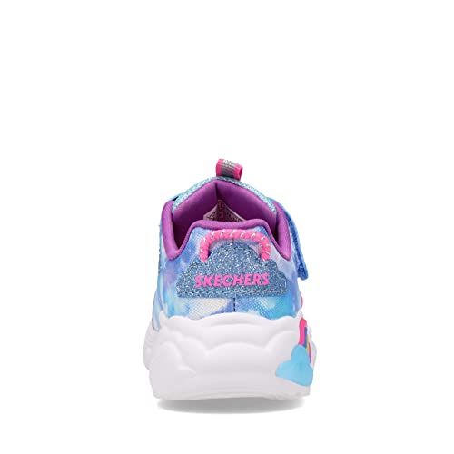 Skechers Skechers girls Rainbow Racer Sneaker, Blue, 5 Toddler US