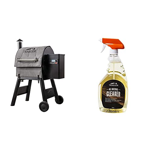 Traeger BAC626 Pro 22/575 Insulation Blanket, Gray & Traeger Grills BAC403 All Natural Cleaner Grill Accessories 946 ml