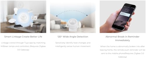 LIGHTEU®, Milight Miboxer Zigbee3.0 PIR Infrared Motion Detector Sensor support TUYA Smart APP (need Zigbee Gateway) PIR1-ZB - Image 4