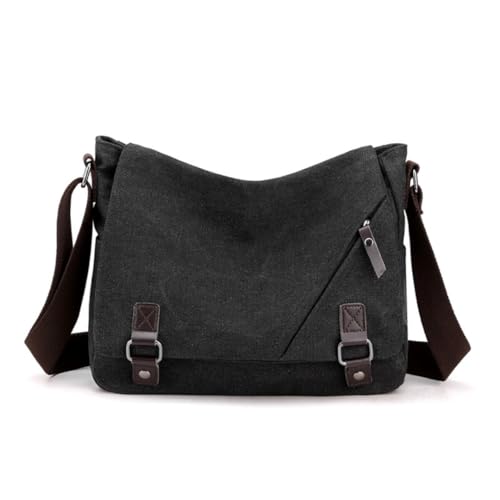 Bolso bandolera de lona de gran capacidad y multifuncional para hombre casual