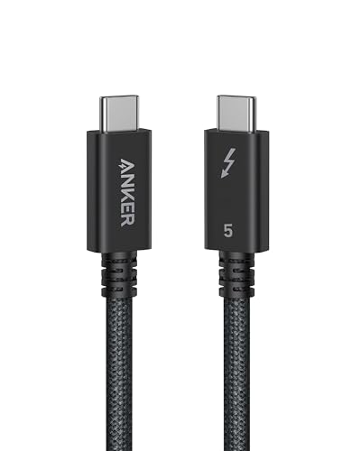 Anker Prime Thunderbolt 5 Kabel, 100cm USB-C auf USB-C Kabel, 240W Leistung, 80Gbps Datentransfer, Bis zu 120Gbps Bandbreite, 8K/4K Display, F&uuml;r iPhone 16, MacBook, etc. (Thunderbolt 5 zertifiziert)
