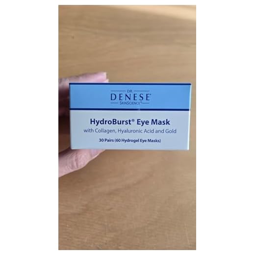 Dr. Denese SkinScience HydroBurst Eye Mask Cooling with Collagen, Hyaluronic Acid, Gold Powder & Hydrolyzed Collagen - Reduce Look of Lines, Wrinkles & Puffiness Around Eyes - Cruelty-Free - 60 Count