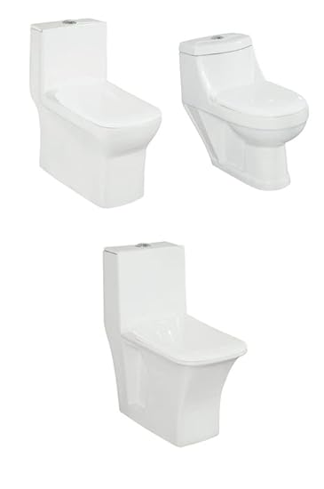 Western Toilet Floor Titans - 6D Syponic Toilet Pot for Bathroom With Flush Tank S-trap (Pack of 3)|Sanitary Ware (158-Sanitary Ware 3)