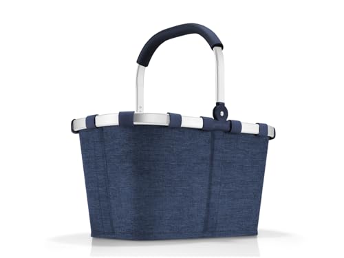 reisenthel carrybag twist navy – Stabiler Einkaufskorb mit viel Stauraum und praktischer Innentasche – Elegantes und wasserabweisendes Design
