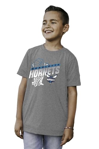 Charlotte Hornets NBA Officially Licensed Youth Tri-Blend T-Shirt Hoop Team Color, Large