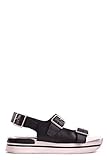  Hogan Leder-Sandalen, Schwarz 30